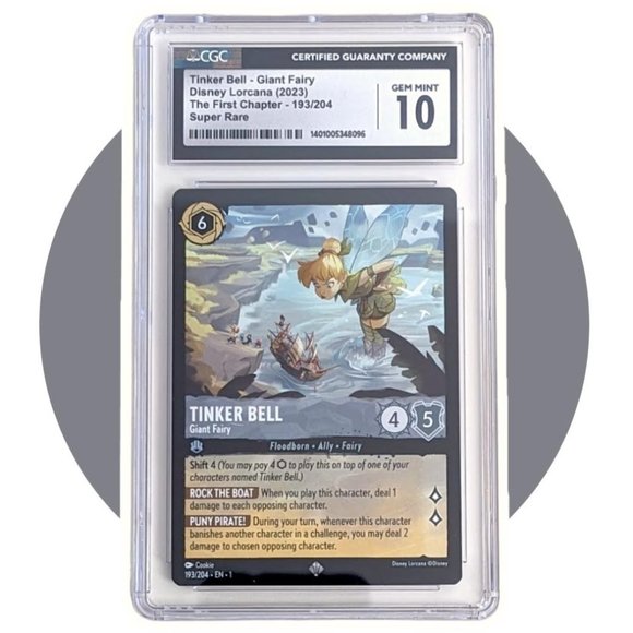 Tinker Bell Disney Lorcana Card: Giant Fairy 193/204, Graded, CGC 10